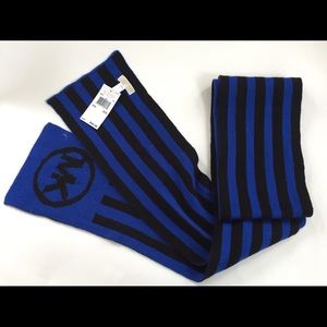 Michael Kors Navy Blue and Black Luxury Scarf